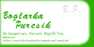 boglarka purcsik business card